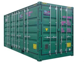 6.1m (20ft) high-cube shipping container with full side opening doors