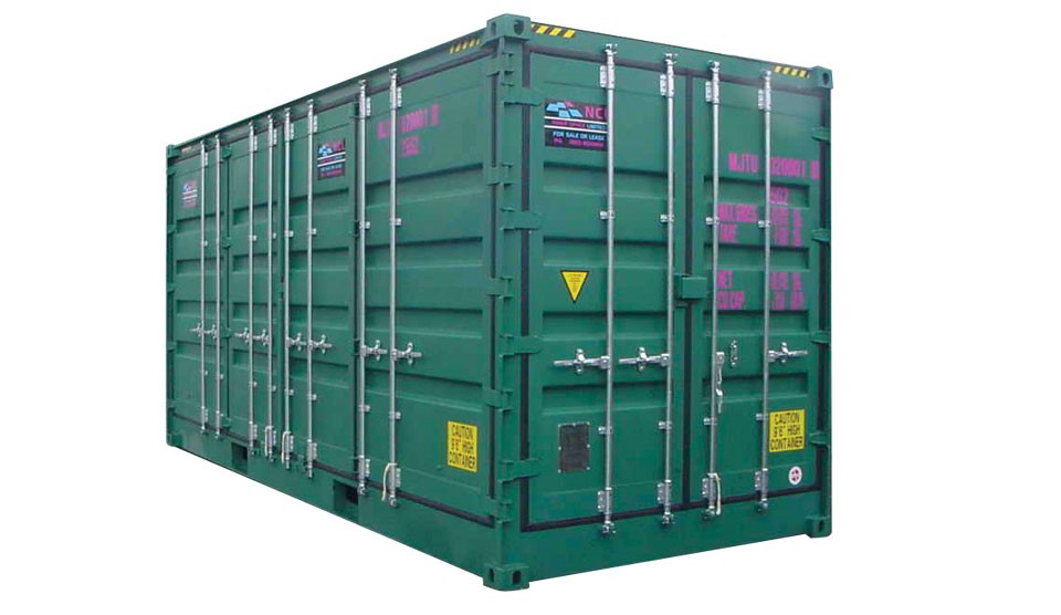 6.1m (20ft) highcube shipping container with full side opening doors