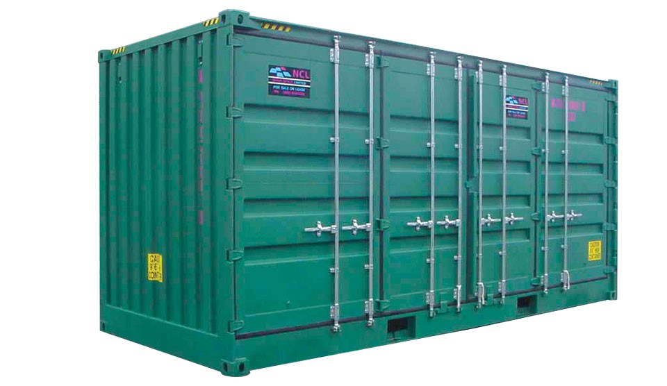 6.1m (20ft) highcube shipping container with full side opening doors